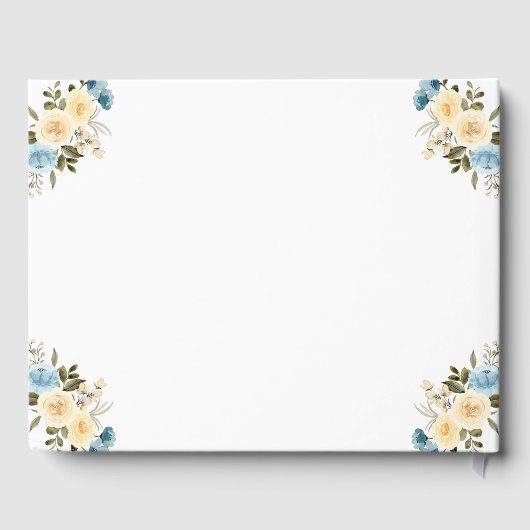 第1聖餐式ブルーアイボリー花緑 ゲストブック (裏面)