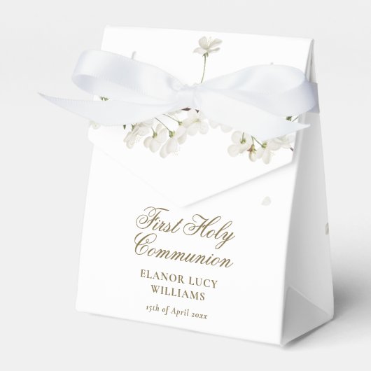 第1聖餐式ホワイトブロッサムフローラ フェイバーボックス (正面サイド)