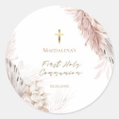 第1聖餐式ボホの花 ラウンドシール (正面)