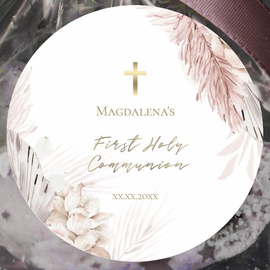 第1聖餐式ボホの花 ラウンドシール