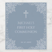 第1聖餐式ボーイダスティブルーフェイクシルバー離れズ ワインラベル (シングルラベル)