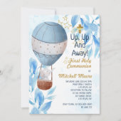 第1聖餐式ボーイホットエアバルーンゾウ 招待状 (正面)