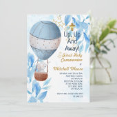 第1聖餐式ボーイホットエアバルーンゾウ 招待状 (スタンド正面)