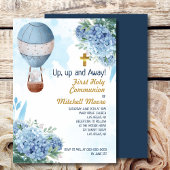 第1聖餐式ボーイホットエアバルーンゾウ 招待状