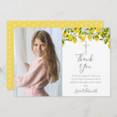 第1聖餐式レモンシルバークロス写真 サンキューカード (正面/裏面)