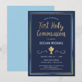 第1聖餐式招待状エレガント-,シンプル 招待状 (正面/裏面)