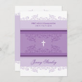 第1聖餐式招待状::カール1P 招待状 (正面/裏面)