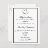 第1聖餐式招待状 – ドーブとオリーブ枝 インビテーションポストカード (正面/裏面)