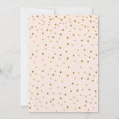 第1聖餐式招待状、ピンクと金ゴールド 招待状 (裏面)