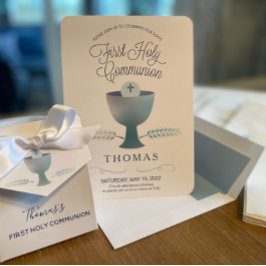 第1聖餐式招待状 – 男子の第1聖餐式 招待状