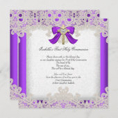 第1聖餐式1女十字紫 招待状 (正面/裏面)