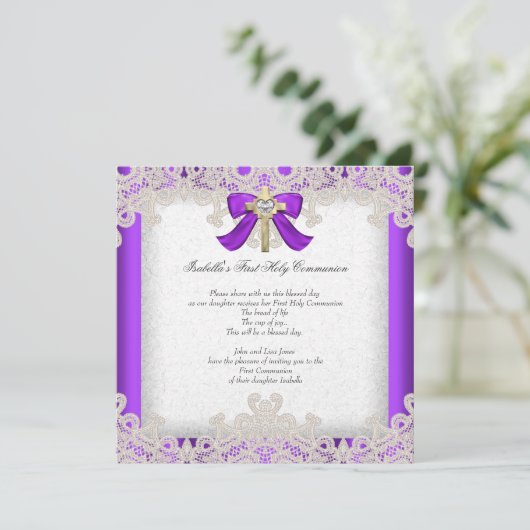 第1聖餐式1女十字紫 招待状 (スタンド正面)