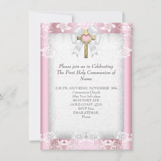 第1聖餐式1期女子クロスピンク8 招待状 (裏面)