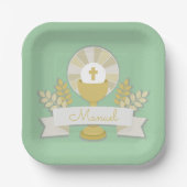 第1聖餐式、グリーン第1聖式 ペーパープレート (正面)