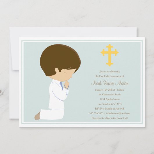 第1聖餐式 – 青 | 招待状 (正面)
