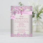 第1聖餐式First Holy Communion第1期女子クリームピンク 招待状 (スタンド正面)