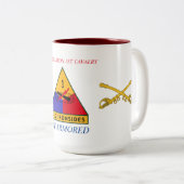 第1艦隊の第1騎兵隊の第1装甲マグ ツートーンマグカップ (正面右)