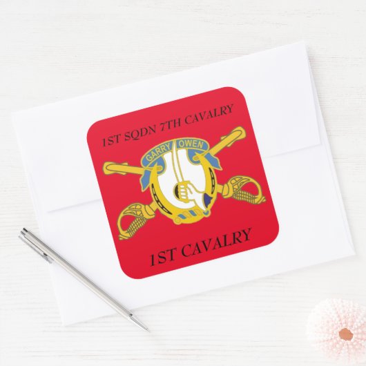 第1艦隊の第7騎兵隊の第1騎兵隊のステッカー スクエアシール (封筒)