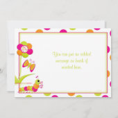 第1蝶を持つ誕生日のパーティの招待状 招待状 (裏面)