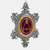 第1装甲分割記念クリスマス スノーフレークピューターオーナメント (左)