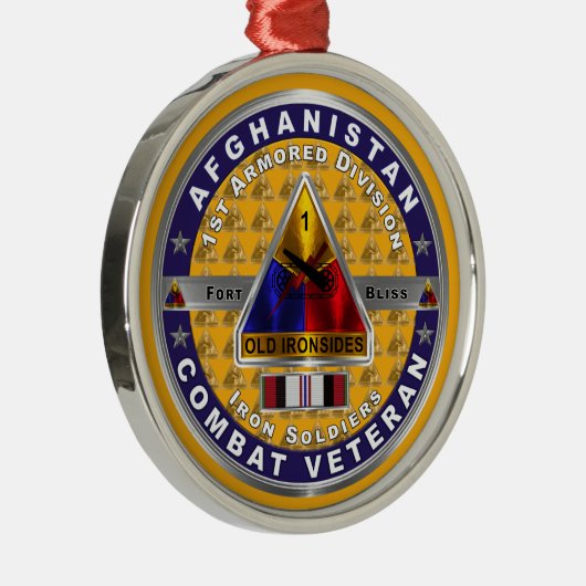 第1装甲師団アフガニスタン退役軍人 メタルオーナメント (右)