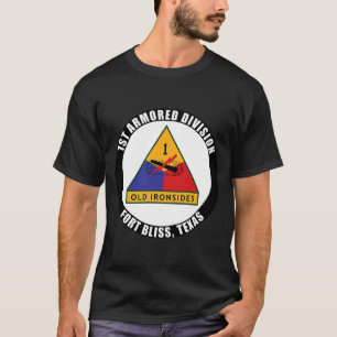 第1装甲師団砦ブリステキサス州紋章 Tシャツ