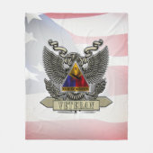 第1装甲師団退役軍人 フリースブランケット (正面)