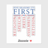 第1補正言論の自由ビニール法 シール (シート)