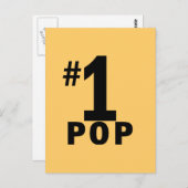 第1製品ポップ・アートの数 ポストカード (正面/裏面)