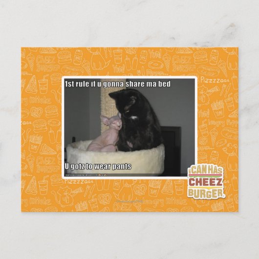 第1規則maのベッドを共有することを行くuなら ポストカード (正面)