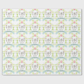 第1記念日愛ハートのギフト用包装紙 ラッピングペーパー (フラット)