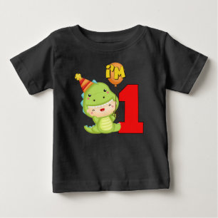 第1誕生会の恐竜 ベビーTシャツ
