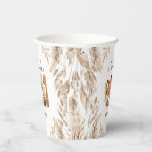 第1誕生日かわいいキツネ秋ボーイ紙カップ 紙コップ (右)