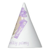 第1誕生日かわいいテディベアハートバルーン パーティーハット (右)