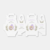 第1誕生日かわいいテディベアハートバルーン フェイバーボックス (折り畳みなし)