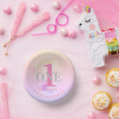 第1誕生日かわいらしピエレガントンク名前をカスタムする第1位 ペーパーボウル (パーティー)