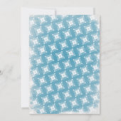 第1誕生日くるみ割り雪片の水色 招待状 (裏面)