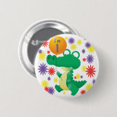 第1誕生日のわに 缶バッジ (正面&裏面)