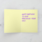 第1誕生日のアヒルカード カード (内部)