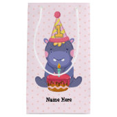 第1誕生日のカバ スモールペーパーバッグ (正面)