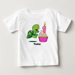 第1誕生日のカメ ベビーTシャツ