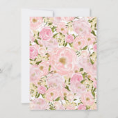 第1誕生日のバニー女の子の招待状カード 招待状 (裏面)