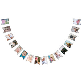 第1誕生日の写真の最初ベビーのパーティーは所有します作成します バンティングフラッグ