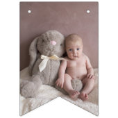 第1誕生日の写真の最初ベビーのパーティーは所有します作成します バンティングフラッグ (第2の旗)