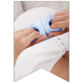 第1誕生日の写真の最初ベビーのパーティーは所有します作成します バンティングフラッグ (第3の旗)