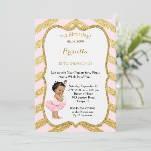 第1誕生日の女の子、ピクニック第1誕生日、第1誕生日 招待状 (スタンド正面)