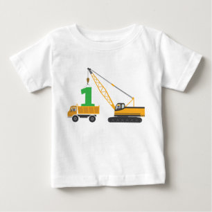 第1誕生日の建築のティー ベビーTシャツ
