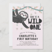 第1誕生日の怠惰の誕生日の招待状 招待状 (正面)