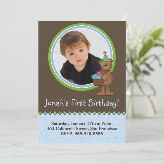 第1誕生日の招待状 招待状 (スタンド正面)