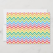 第1誕生日の男の子の虹の黒板の写真 招待状 (裏面)